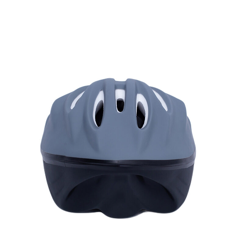 Adult gray bike helmet with detachable visor- adjustable bike helmets for Men Women Youth for road biker (3)