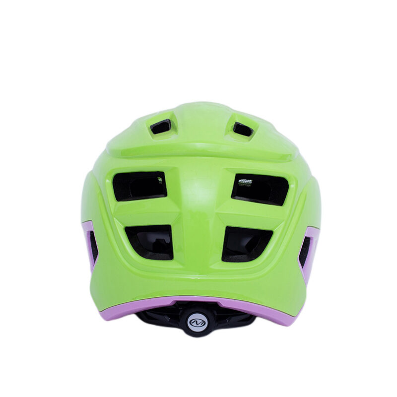 Factory wholesale EPS+PC riding mountain sport MTB bike helmets with visor-Green color bike helmet for adult (6)
