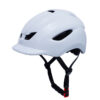 In-mold bike helmet for adult with LED safety light-White color cycling safety protection riding helmet (4)